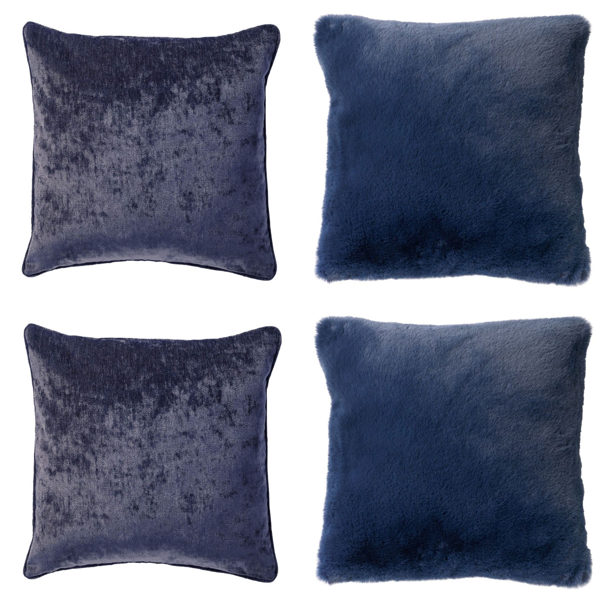 KUSSENSET - 4-delig - Soft Elegance - 45x45 cm - inclusief binnenkusse