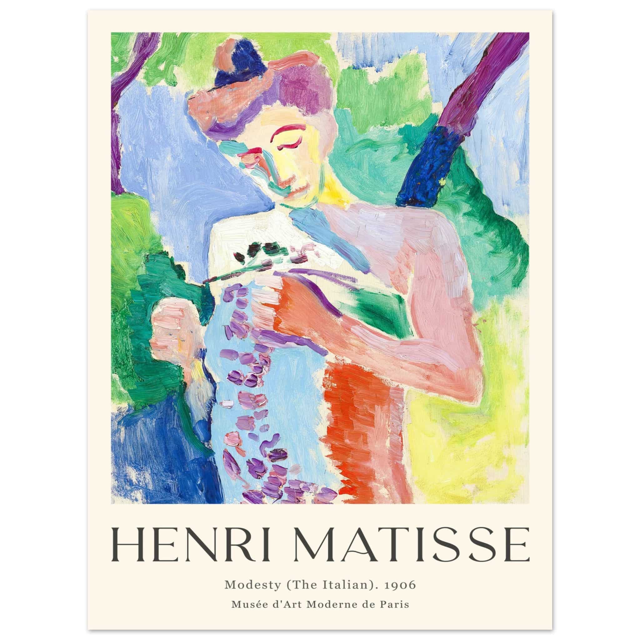 Artfulprints Poster Matisse - Modesty 1906 - 30x40 cm - Meerkleurig