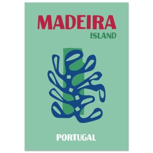 Artfulprints Poster Portugal – Madeira – 70×100 cm – Groen