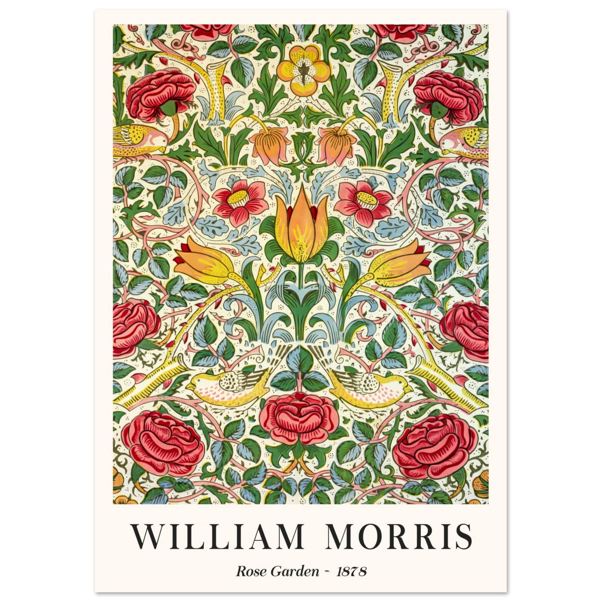 Artfulprints Poster William Morris - Rose garden 1878 - A4 21x29.7 cm