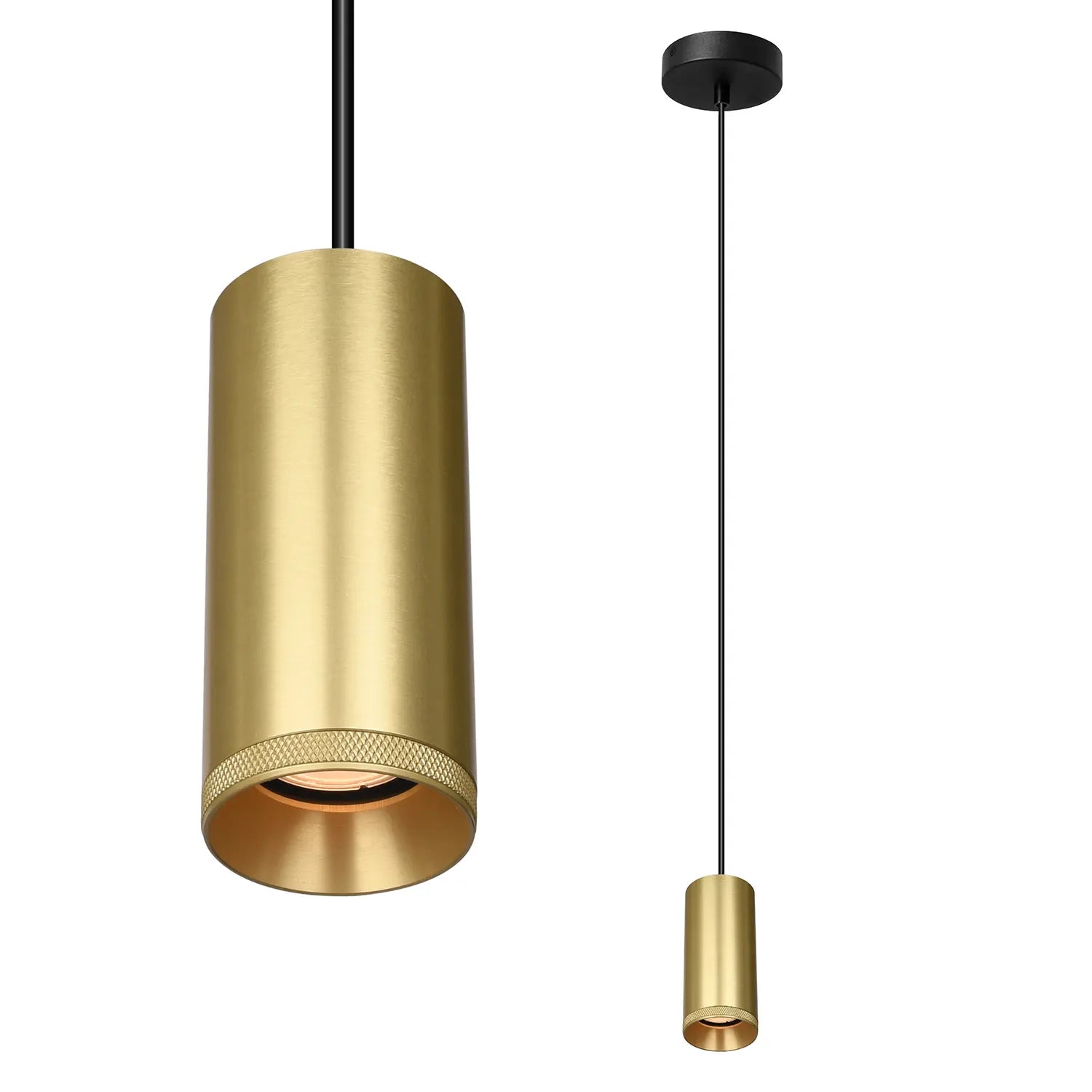 Artdelight hanglamp Milano - 1 lichts - 6.6 x 150 cm - mat goud