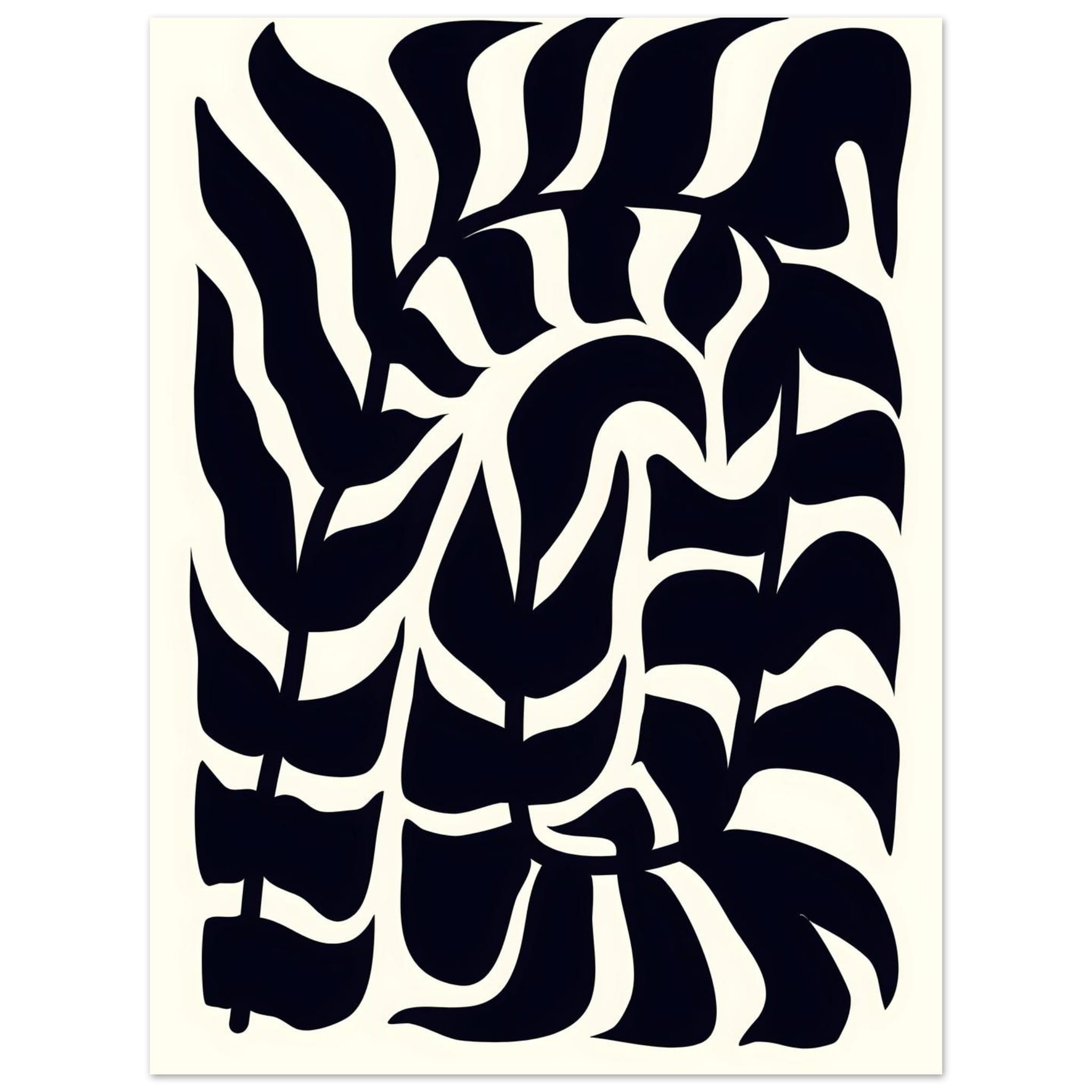 Artfulprints Poster Matisse – Seafoam abstraction - 30x40 cm - Zwart /