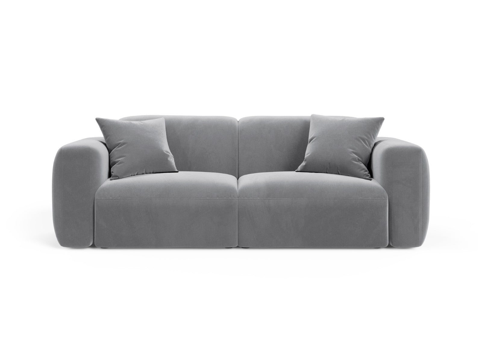 Cosmopolitan Design Modulaire bank Strino 3-zits, flueel grijs - 98x22