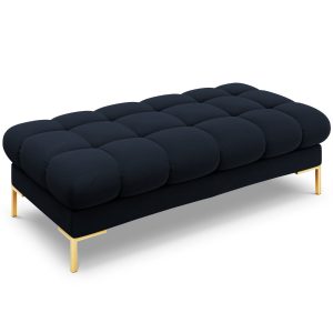 Cosmopolitan Design Bank Bali 2-zits, flueel, donkerblauw – 62x133x40c Cosmopolitan Design Bank Bali 2-zits, flueel, donkerblauw – 62x133x40c