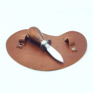 Brût Homeware oestermes met handschoen – leer