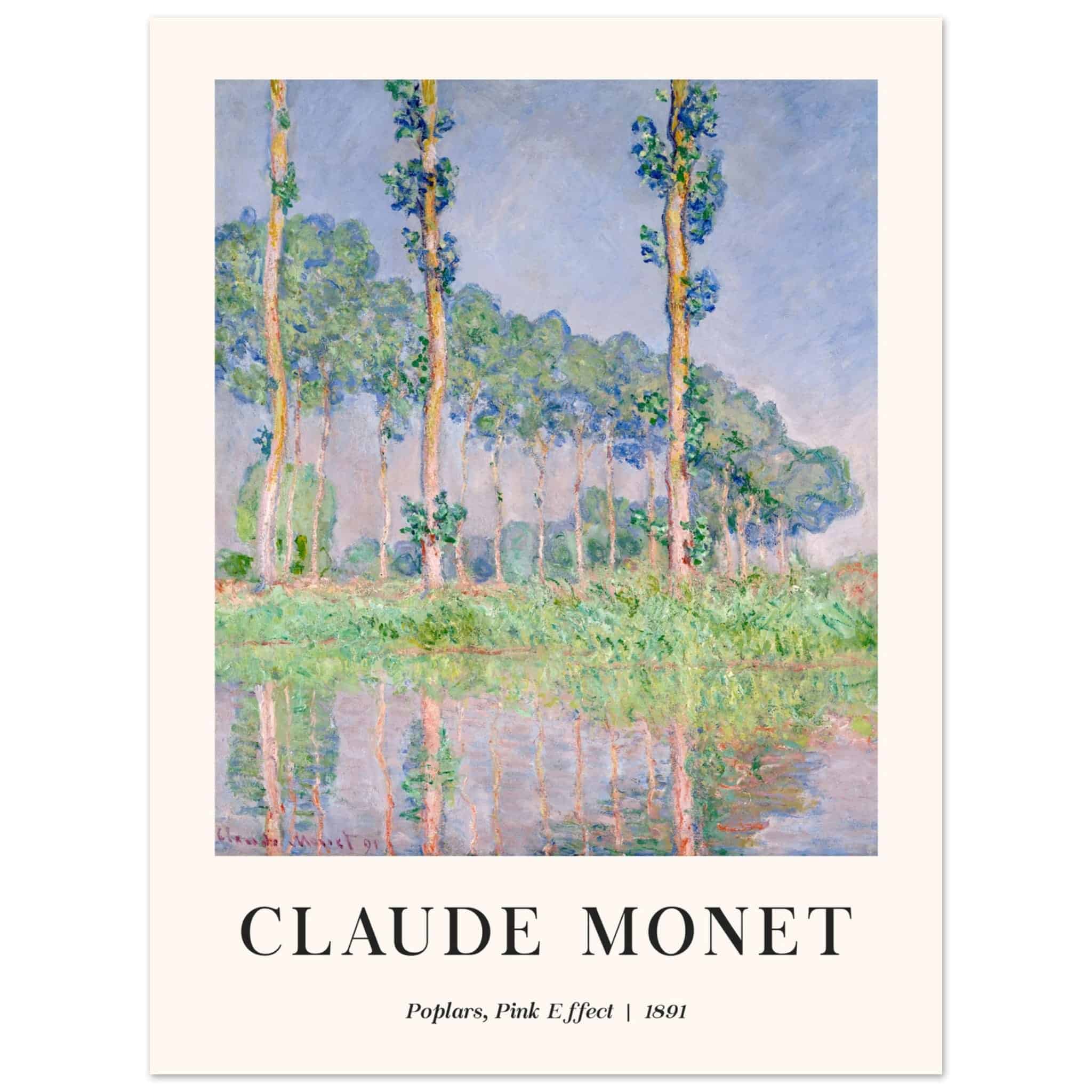 Artfulprints Poster Claude Monet - Poplars, pink effect - 30x40 cm - M