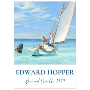 Artfulprints Poster Edward Hopper – Ground swell – A4 21×29.7 cm – Bla