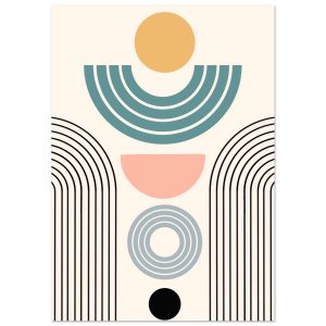 Artfulprints Poster Boho – Modern sunrise – A4 21×29.7 cm – Meerkleuri Artfulprints Poster Boho – Modern sunrise – A4 21×29.7 cm – Meerkleuri