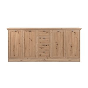 Calicosy – TIMBER Buffetkast met 4 deuren – Eiken – 40x200x90 cm Calicosy – TIMBER Buffetkast met 4 deuren – Eiken – 40x200x90 cm