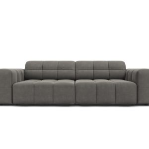 Cosmopolitan Design Bank Chicago 3-zits, flueel lichtgrijs – 102x212x7 Cosmopolitan Design Bank Chicago 3-zits, flueel lichtgrijs – 102x212x7