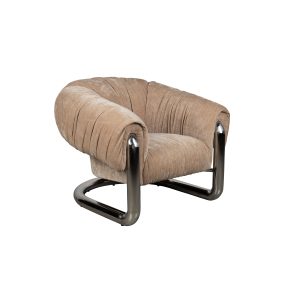 Dutchbone Marly Fauteuil Bruin/Chroom Dutchbone Marly Fauteuil Bruin/Chroom