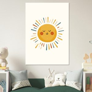 Artfulprints Poster Boho sunshine – 70×100 cm – Geel