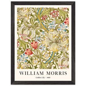Artfulprints Poster met Lijst William Morris – Golden lilly 1890 – 30x Artfulprints Poster met Lijst William Morris – Golden lilly 1890 – 30x