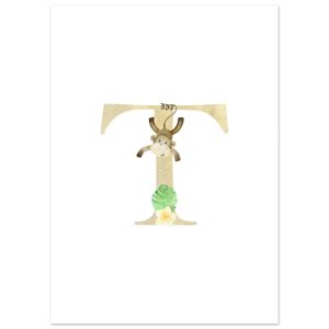 Artfulprints Poster Letter T kindernaam – 50×70 cm – Meerkleurig Artfulprints Poster Letter T kindernaam – 50×70 cm – Meerkleurig