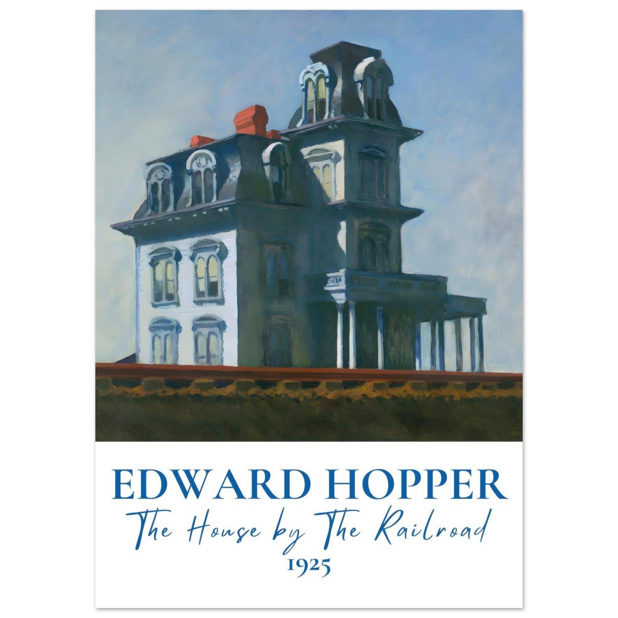 Artfulprints Poster Edward Hopper - The house by the railroad - 50x70