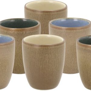 Bitz Espressokop 'Wood' 90 ml – set van 6 stuks – colour mix Bitz Espressokop 'Wood' 90 ml – set van 6 stuks – colour mix