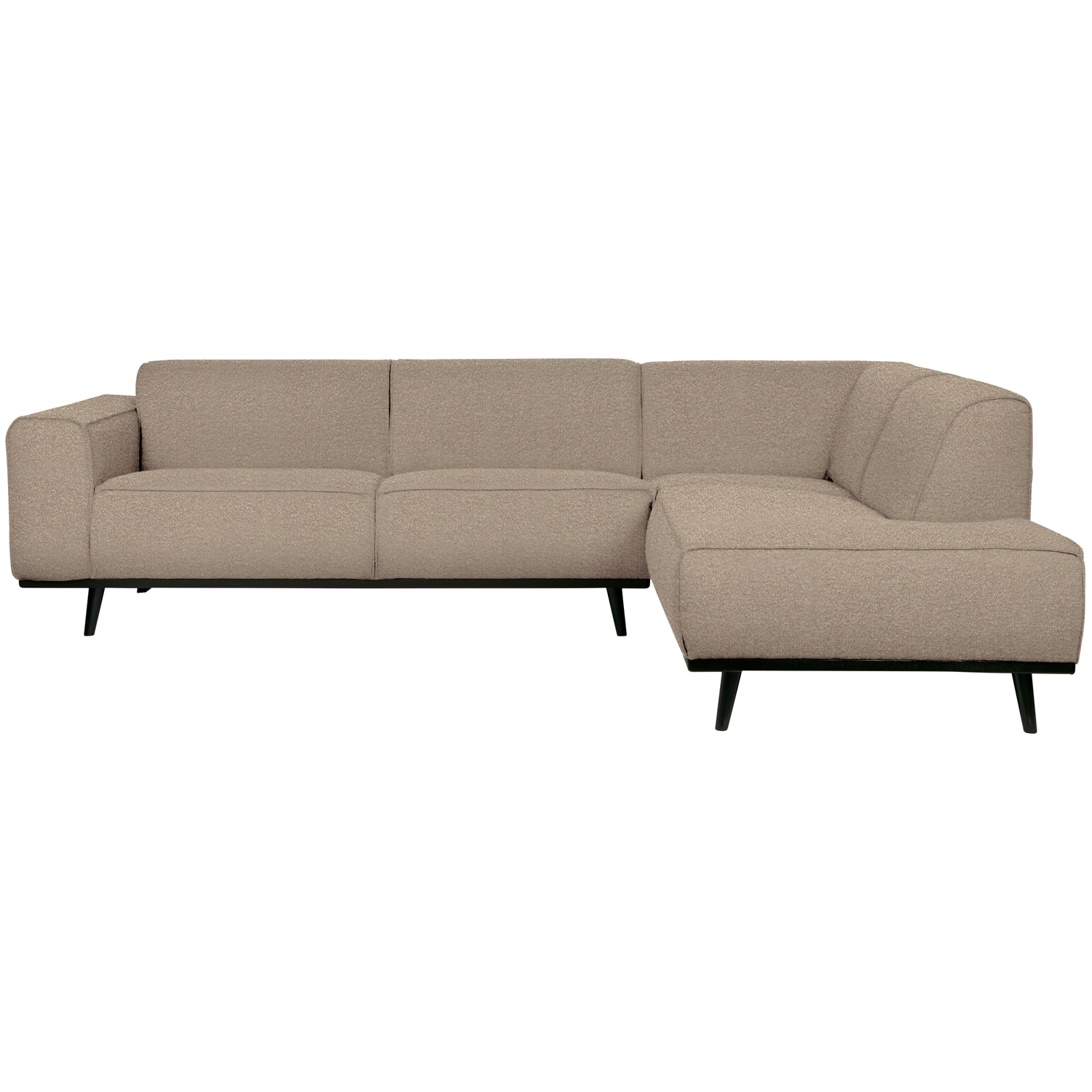 WOOOD hoekbank rechts Statement - Boucle - Beige - 77x274x210