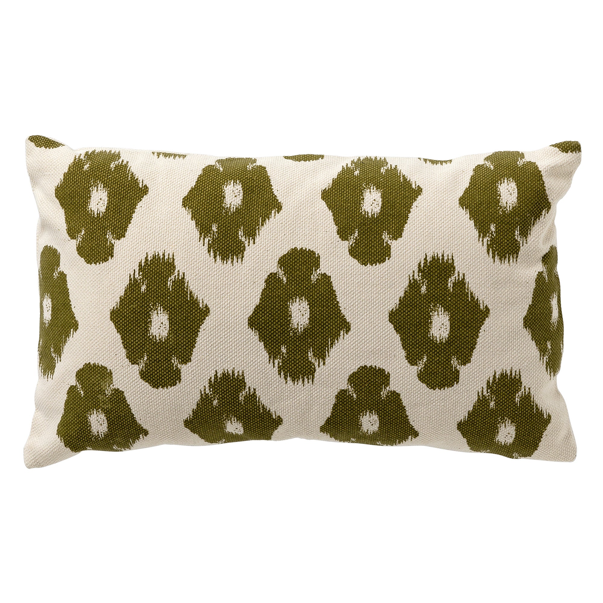RICO - kussenhoes 30x50 cm - ikat - Olive Branch - groen