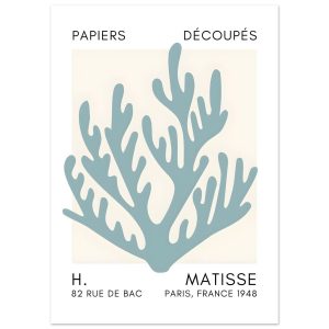 Artfulprints Poster Matisse – Coral harmony turquoise – 50×70 cm – Tur Artfulprints Poster Matisse – Coral harmony turquoise – 50×70 cm – Tur