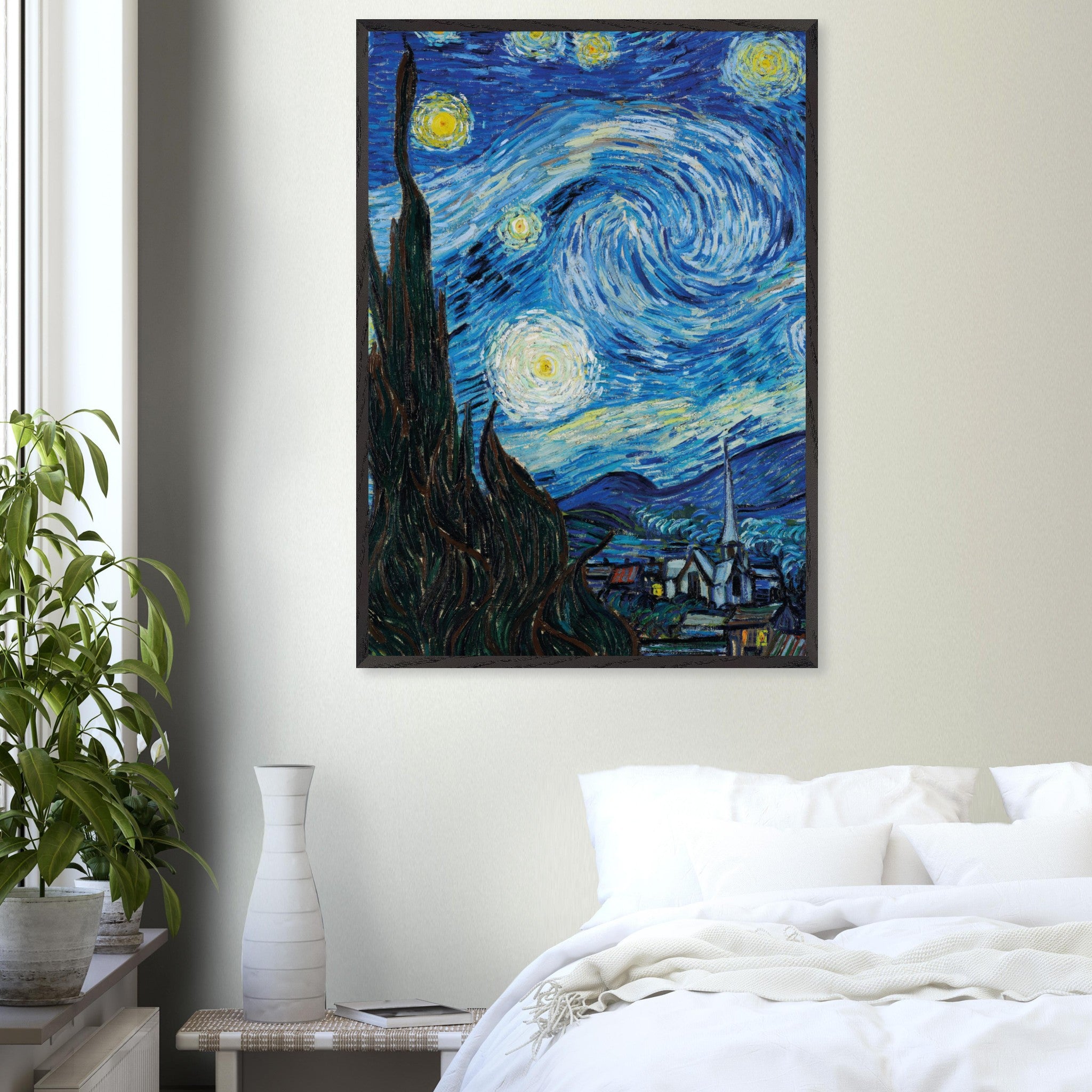 Artfulprints Poster Vincent van Gogh - Starry night - 70x100 cm - Blau