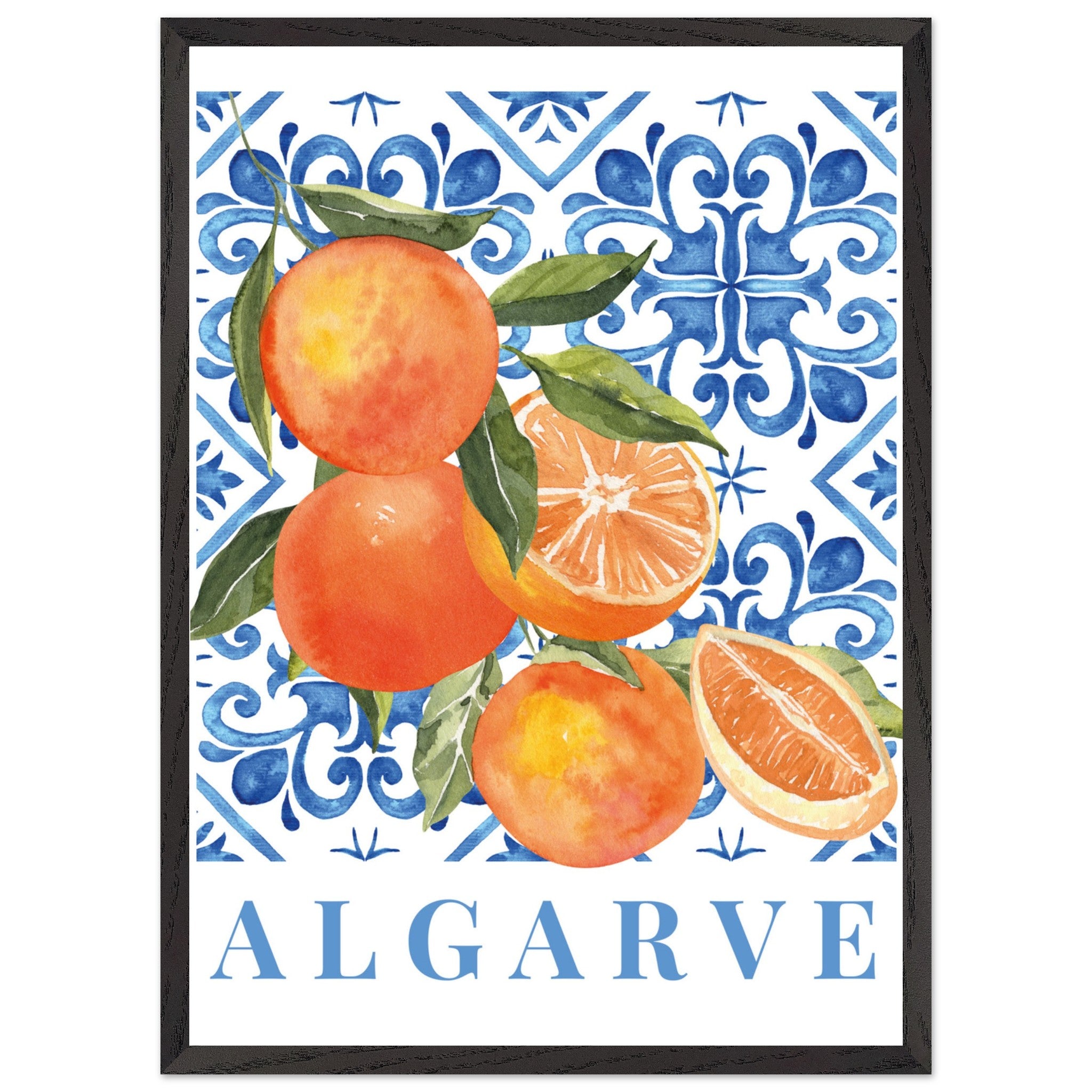 Artfulprints Poster met Lijst Fruits - Orange tree in Seville - 50x70