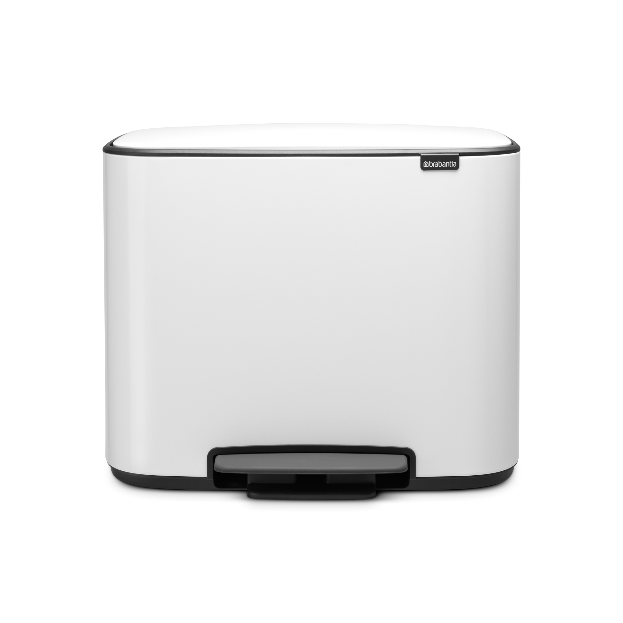 Brabantia Bo Pedaalemmer, met 2 binnenemmers, 11 + 23 liter - White