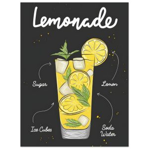 Artfulprints Lemonade II – Illustratie poster 30×40 cm Artfulprints Lemonade II – Illustratie poster 30×40 cm