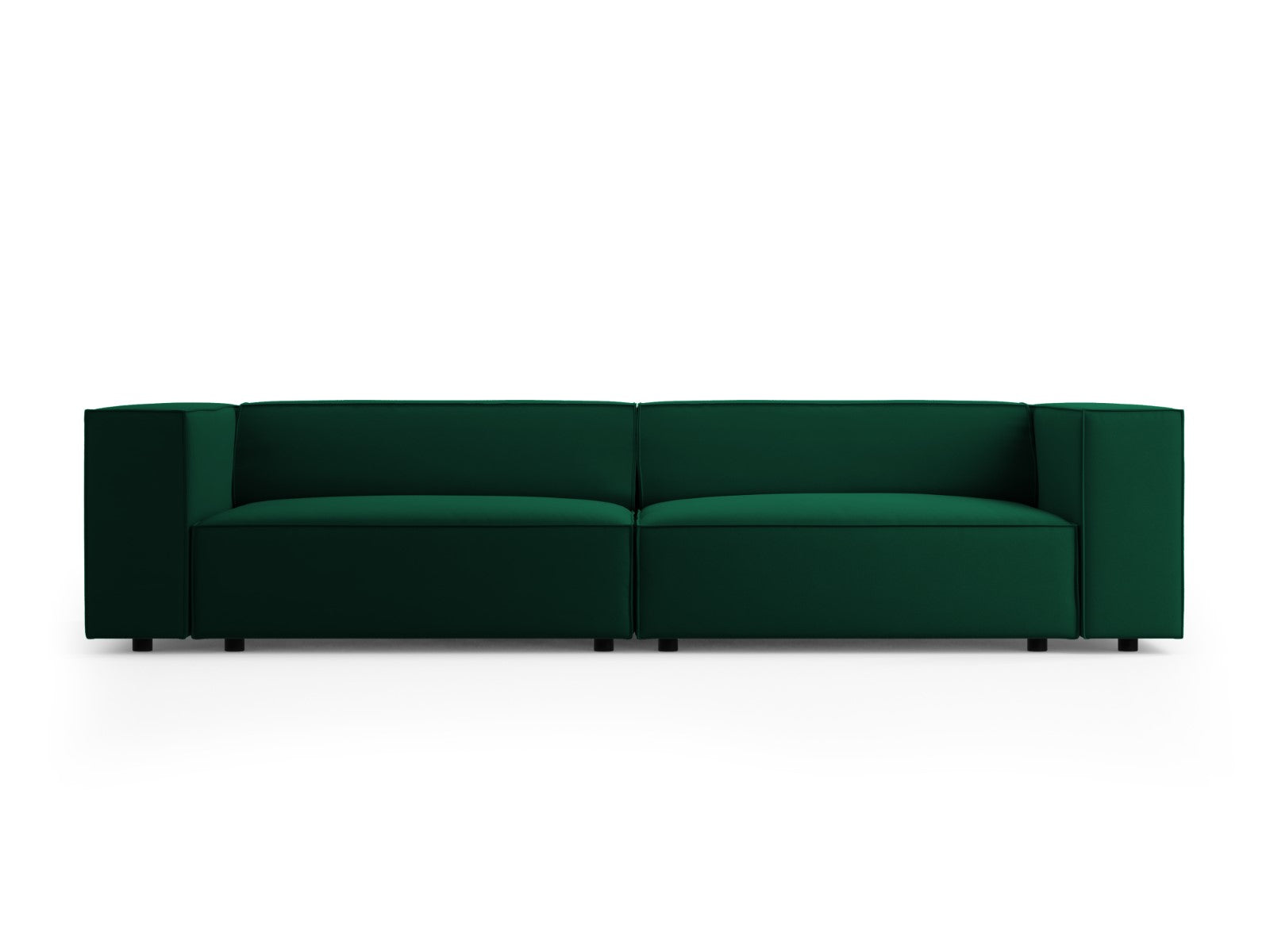 Cosmopolitan Design Bank Arendal 4-zits, flueel, flessengroen - 102x24