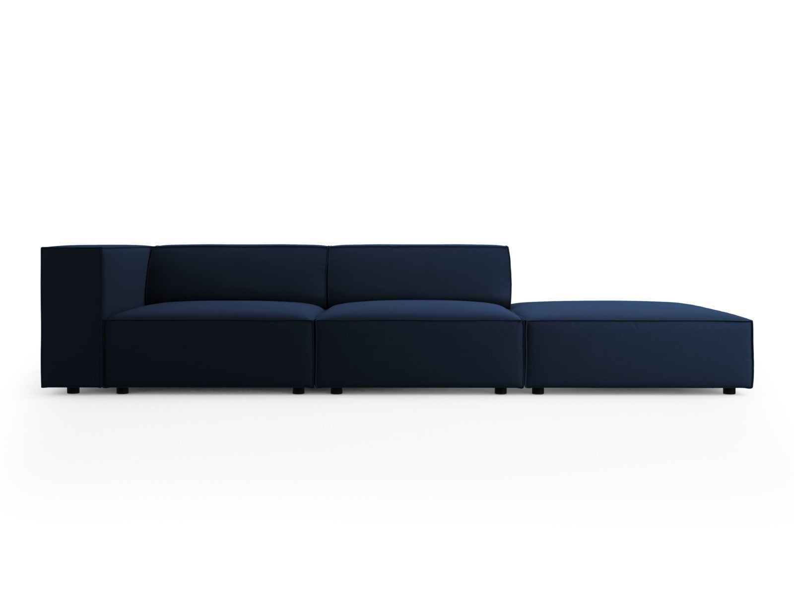 Cosmopolitan Design Rechte bank Arendal 4-zits, flueel, koningsblauw -