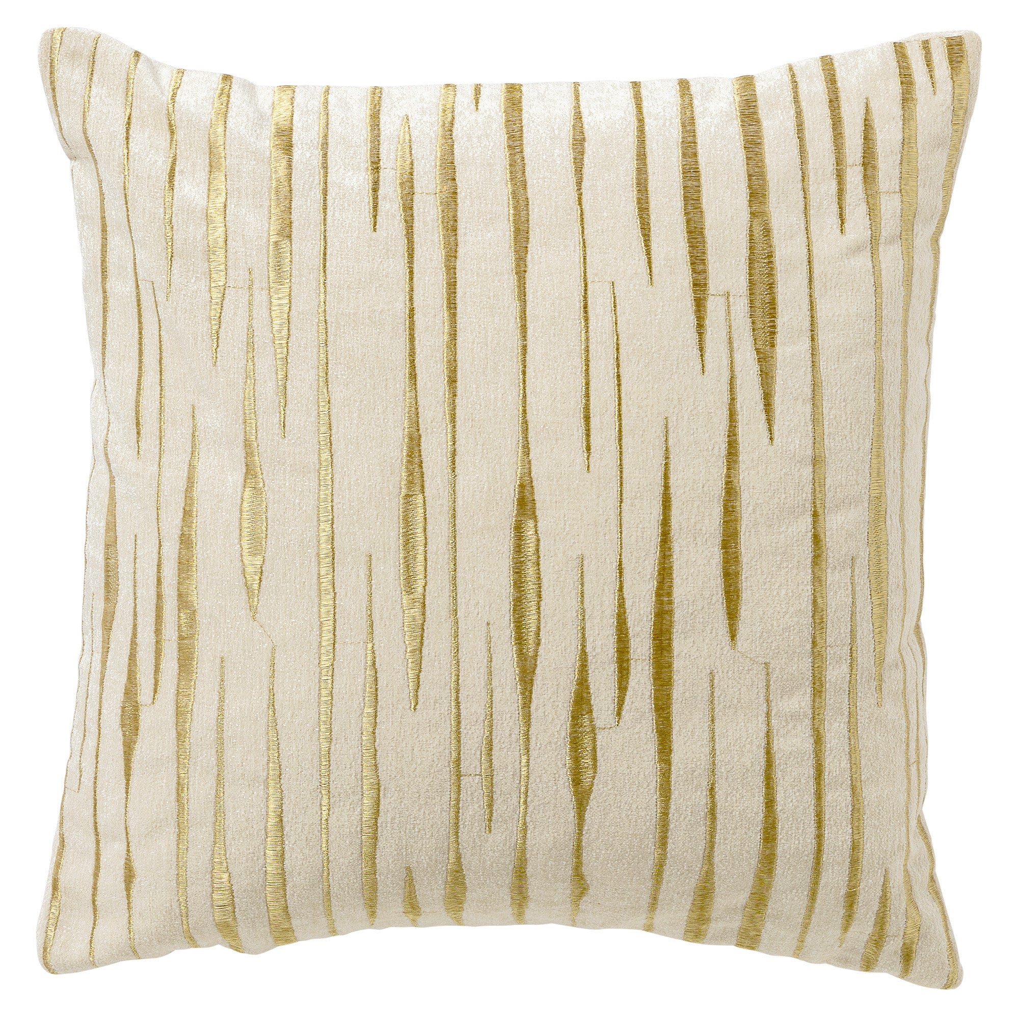 CONNOR - sierkussen 45x45 cm - subtiel goudaccent - Snow White - wit,