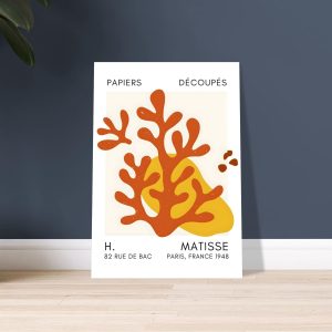 Artfulprints Poster Matisse – Abstract coral orange – 70×100 cm – Oran Artfulprints Poster Matisse – Abstract coral orange – 70×100 cm – Oran