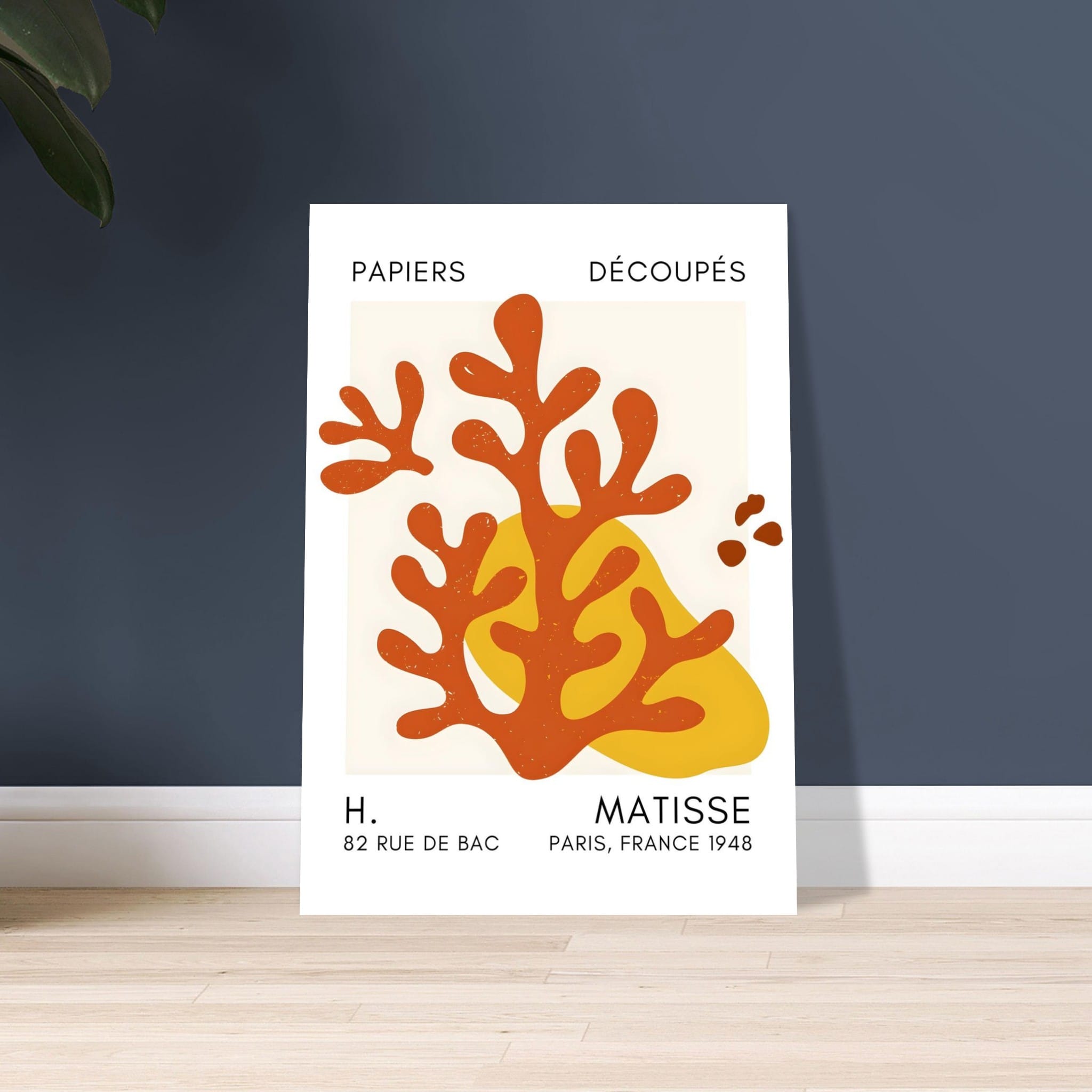 Artfulprints Poster Matisse - Abstract coral orange - 70x100 cm - Oran