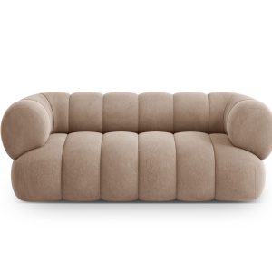 Cosmopolitan Design Bank Koge 2-zits, flueel donkerbeige – 95x180x70cm Cosmopolitan Design Bank Koge 2-zits, flueel donkerbeige – 95x180x70cm