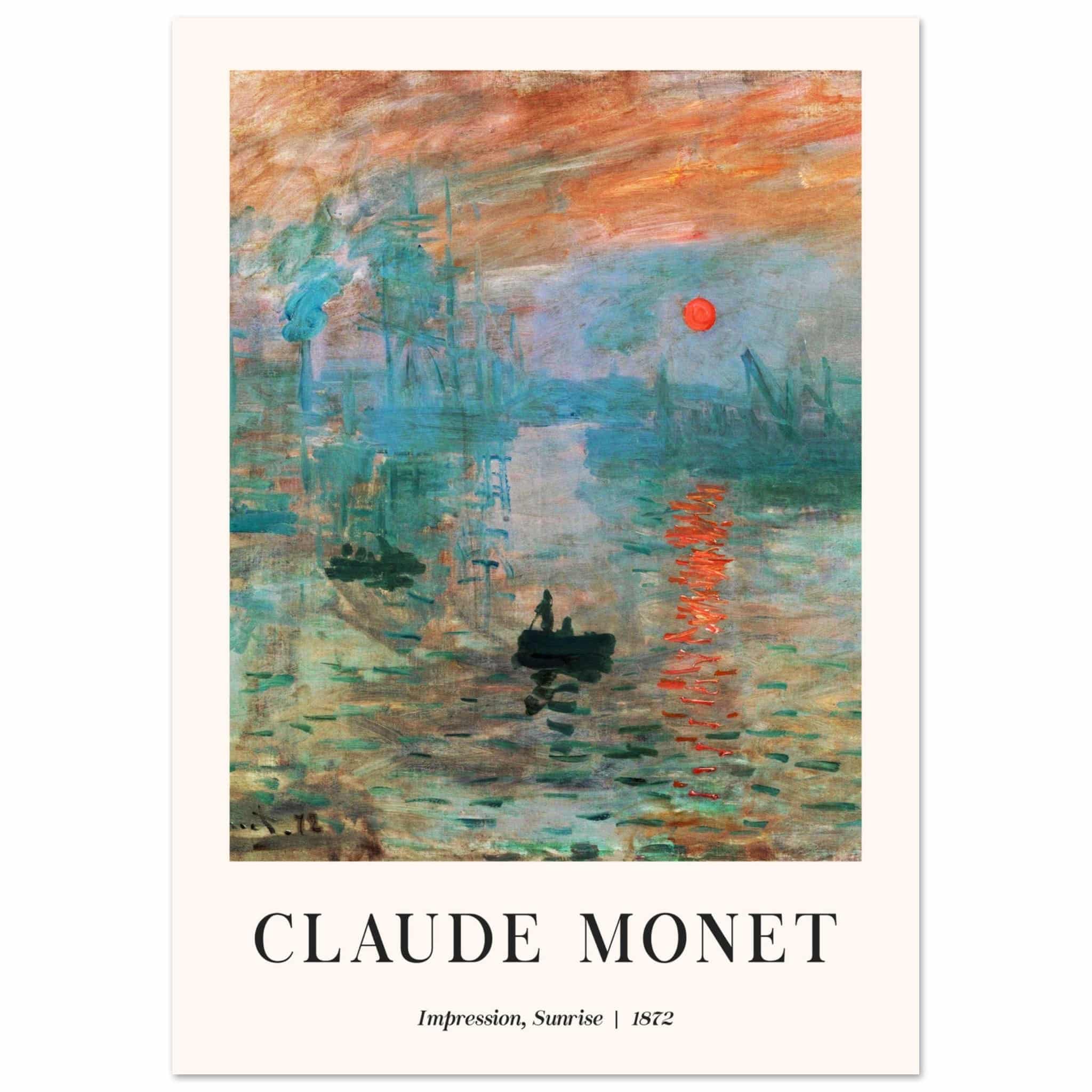 Artfulprints Poster Claude Monet - Impression sunrise - A4 21x29.7 cm