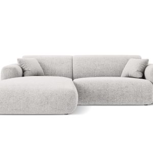 Cosmopolitan Design linker hoekbank Nolio 4-zits, chenille, lichtgrijs Cosmopolitan Design linker hoekbank Nolio 4-zits, chenille, lichtgrijs