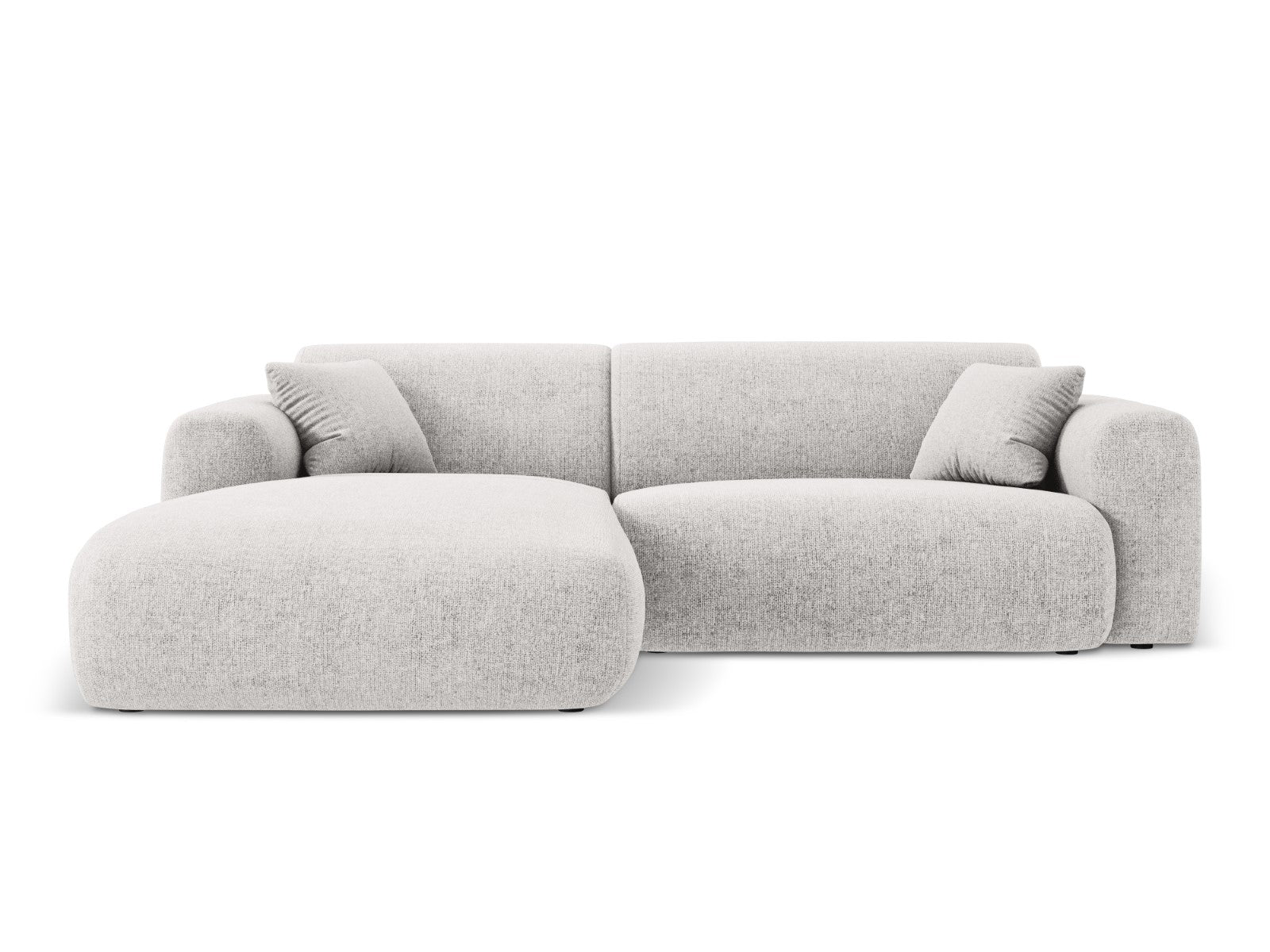 Cosmopolitan Design linker hoekbank Nolio 4-zits, chenille, lichtgrijs
