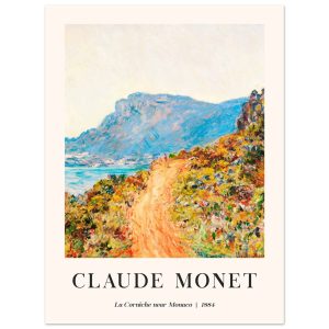 Artfulprints Poster Claude Monet – La Corniche near Monaco – 30×40 cm Artfulprints Poster Claude Monet – La Corniche near Monaco – 30×40 cm