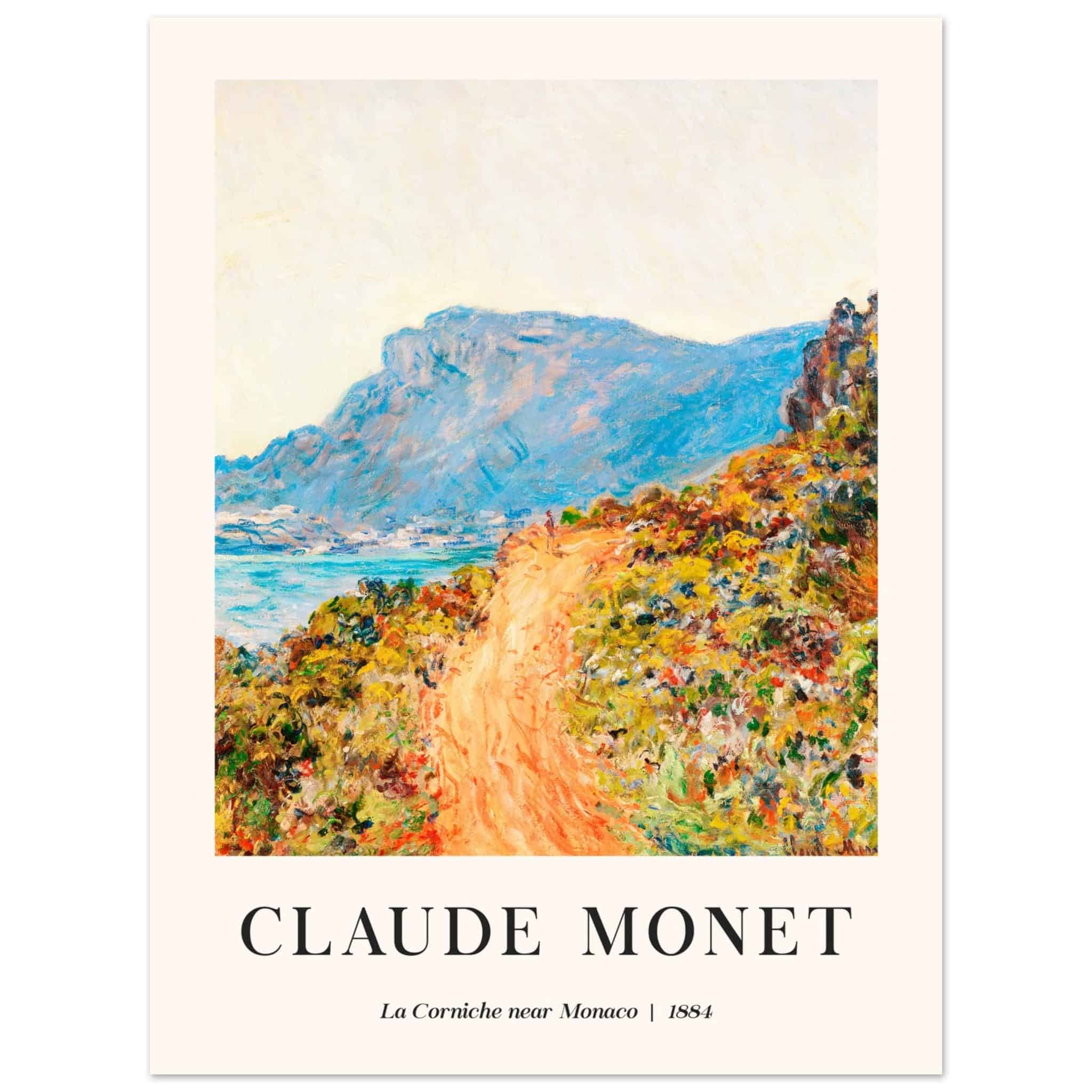 Artfulprints Poster Claude Monet - La Corniche near Monaco - 30x40 cm