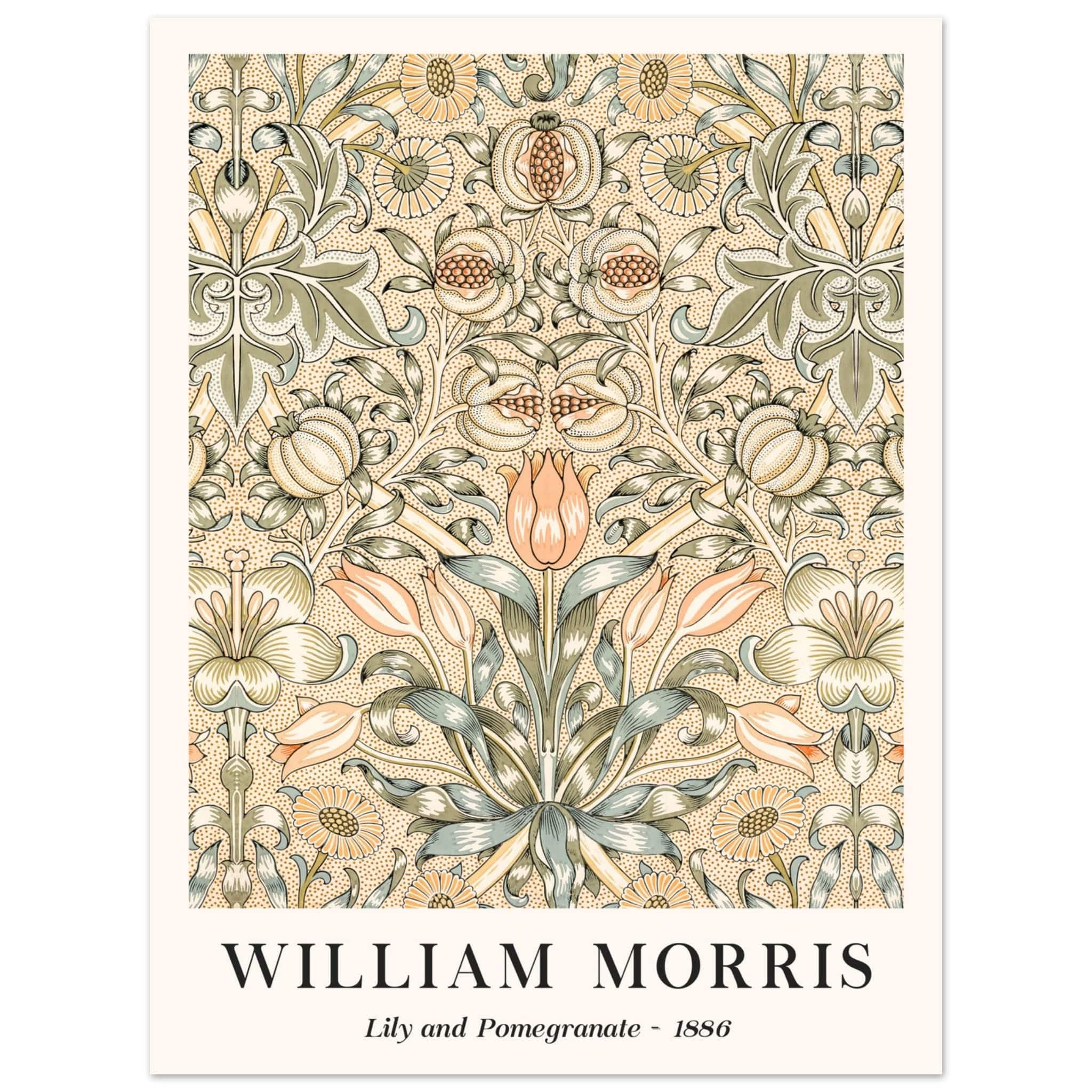 Artfulprints Poster William Morris - Lily and pomegranate 1886 - 30x40