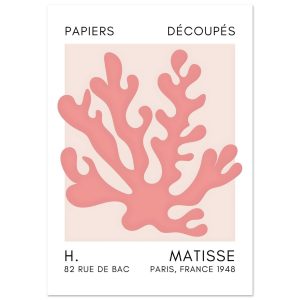 Artfulprints Poster Matisse – Saltflower shapes taupe – A4 21×29.7 cm Artfulprints Poster Matisse – Saltflower shapes taupe – A4 21×29.7 cm