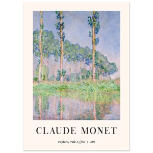 Artfulprints Poster Claude Monet – Poplars, pink effect – 50×70 cm – M Artfulprints Poster Claude Monet – Poplars, pink effect – 50×70 cm – M