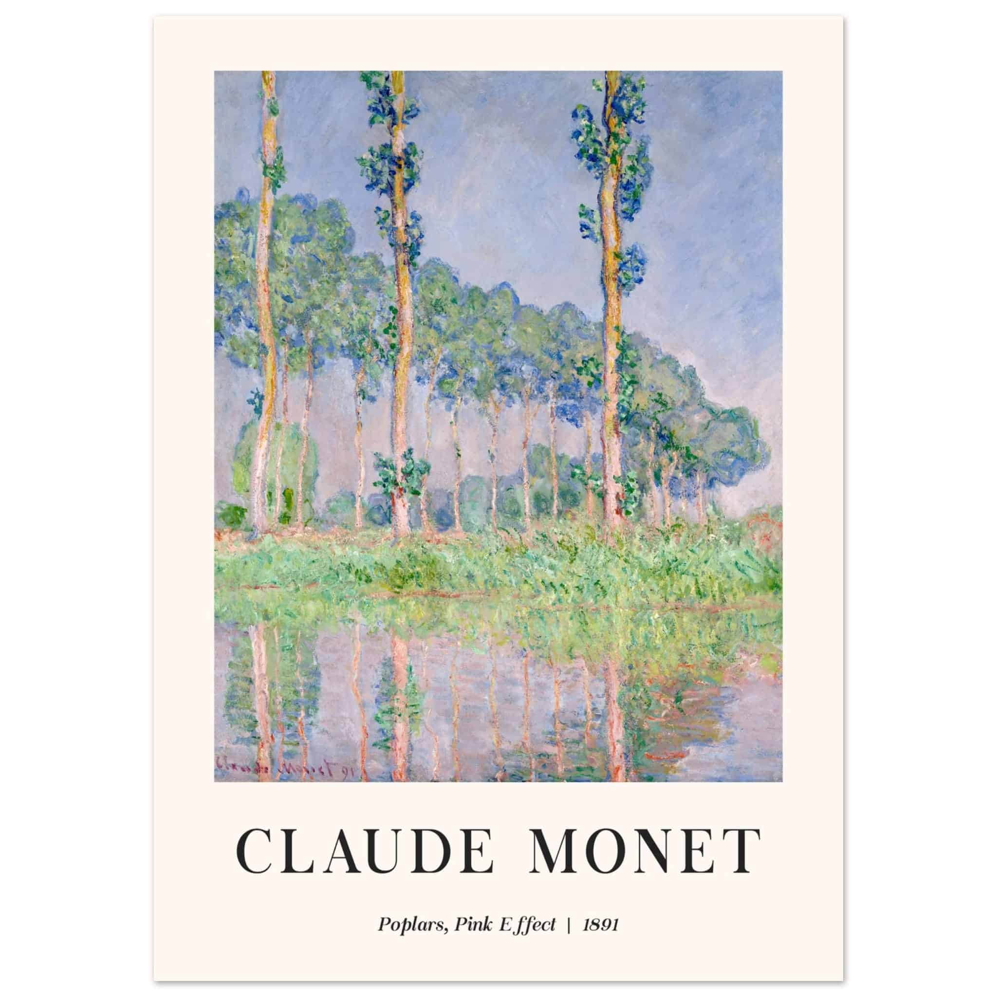 Artfulprints Poster Claude Monet - Poplars, pink effect - 50x70 cm - M