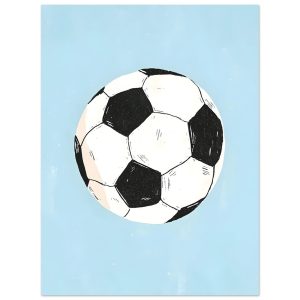 Artfulprints Poster Klassieke voetbal – 30×40 cm – Blauw Artfulprints Poster Klassieke voetbal – 30×40 cm – Blauw