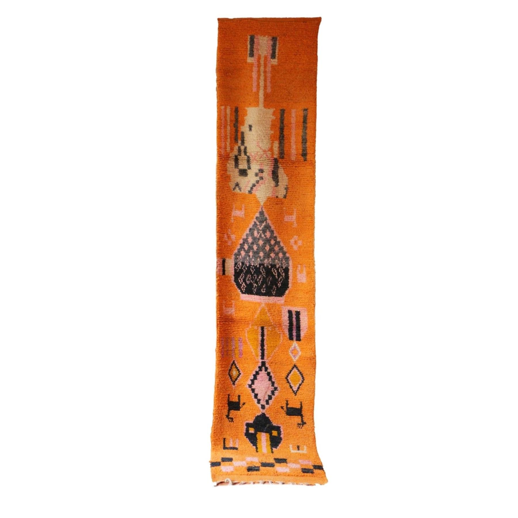 AFK Living vloerkleed Berber - handgemaakt - Wol - 77 x 375 cm