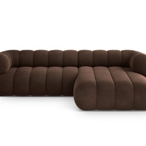 Cosmopolitan Design rechter hoekbank Koge 5-zits, flueel chocolade – 1 Cosmopolitan Design rechter hoekbank Koge 5-zits, flueel chocolade – 1
