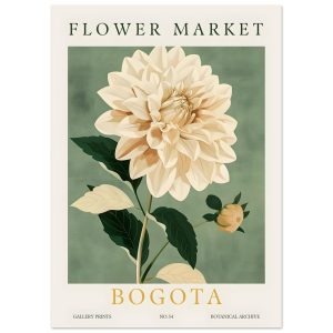 Artfulprints Poster Flower market – Bogota – 50×70 cm – Groen Artfulprints Poster Flower market – Bogota – 50×70 cm – Groen