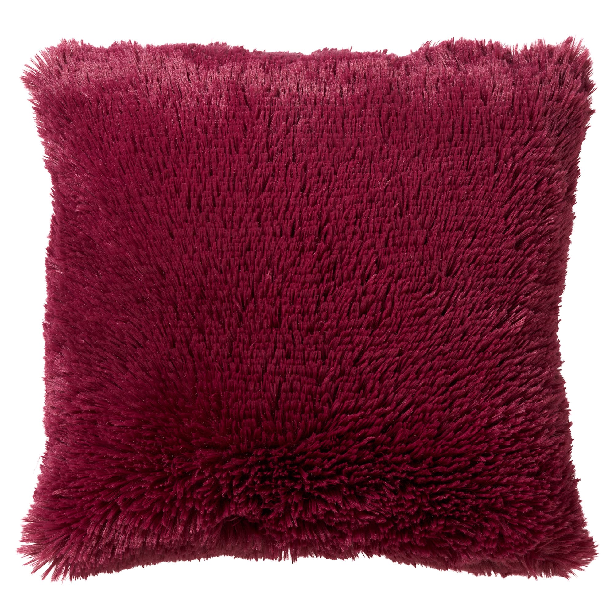 FLUFFY - Kussenhoes 45x45 cm - superzacht - effen kleur - Red Plum - r