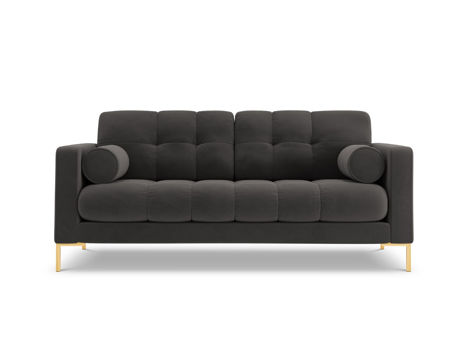 Cosmopolitan Design Bank Bali 2-zits, flueel, donkergrijs - 96x152x75c