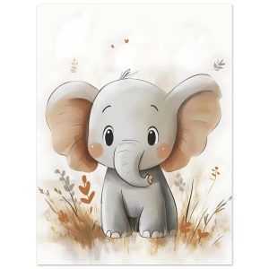Artfulprints Poster Avontuurlijke olifant – 30×40 cm – Grijs Artfulprints Poster Avontuurlijke olifant – 30×40 cm – Grijs
