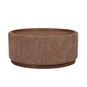DÉJA Living Salontafel Marcia – Rond Terra/Walnoot – Incl. Opbergruimt